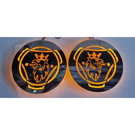 Комплект от 2бр Светодиодни LED Лед Габарити Обеци 24V оранжево-червено SCA