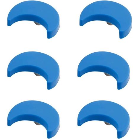 Lot de 6 boutons en silicone souple en forme de dessin animé pour enfants, filles, garçons, poignées d'armoire, tiroirs, armoires de chambre d'enfant, lune bleue (1/3)