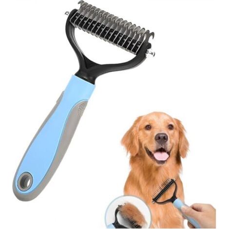 Brosse toilettage chien/chat poils longs modèle 151-3A avec double lames déroulement (1/4)