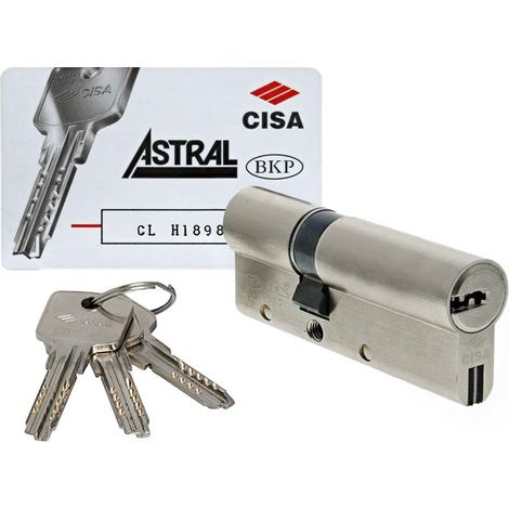 CISA 10A3S117012, Cilindro Europeo Astral S, Ottone Nichelato, 30/50 mm (1/3)