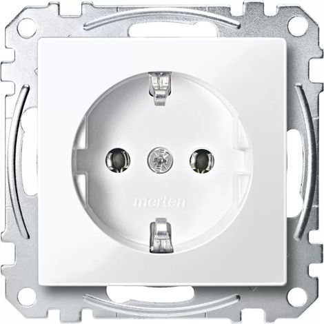 Merten System M SCHUKO-Steckdose MEG2301-0319 polarweiß glänzend (1/5)