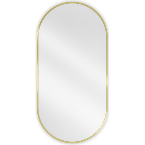 Mexen Loft oval Spiegel 100 x 50 cm, goldener Rahmen - 9851-100-050-000-50 (1/5)