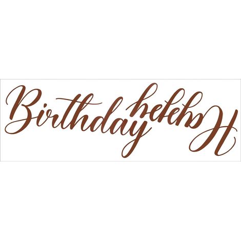 Panneau Happy Birthday pour Toile Fond, Grand Format Autocollant Anniversaire Facile à Décoller et à Coller Décoration Murale Anniversaire pour Arche Ballons Fête Baby Shower Accessoire Photo (1/5)