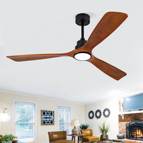 Ventilador de techo de 152 cm (60 pulgadas) con luz y control remoto, 3 temperaturas de color (3CCT), regulador de intensidad, seis velocidades y función de memoria. (1/5)