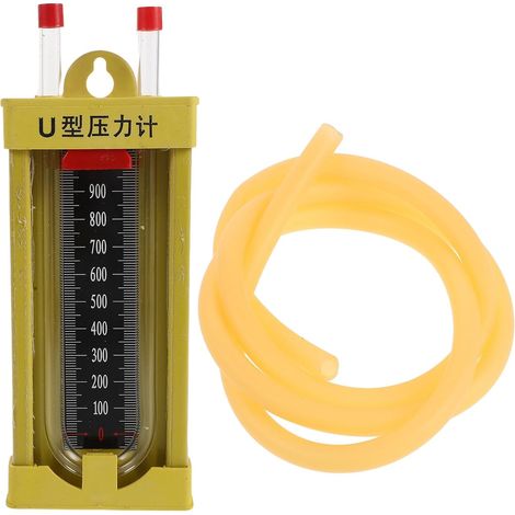 Manomètre à tube en U (1 jeu) : instrument de mesure de pression industriel à remplissage liquide (0-1000 Pa) - Équipement de test de plomberie pour systèmes de chauffage et (1/5)