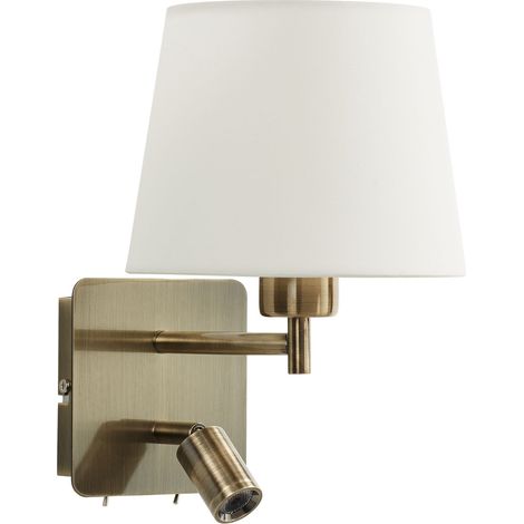 Aplique MAILAND E27+LED medalla/semicrema (1/2)