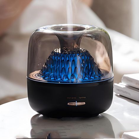 Diffuseur arômes noir brume froide, veilleuse 7 couleurs, arrêt auto, yoga/bureau (1/5)