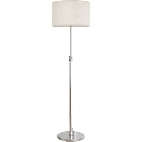 Verstellbare Stehleuchte mit Fernbedienung, Stoffschirm, verzinktem Stahl, beige OKMYHOME (1/5)