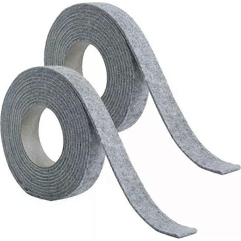 2 Rollen Fensterdichtungsstreifen gegen Kondensation, absorbieren Wasser, halten trocken, Filz-Baumwollband, Fensterglas-Anti-Kondensationsband, 3 x 400 cm (1/4)