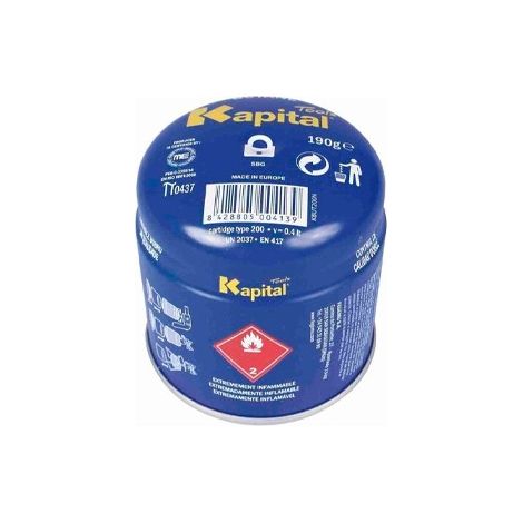 Cartouche de gaz 190 g, mélange butane/propane, limiteur de fuite, légère - MARQUE