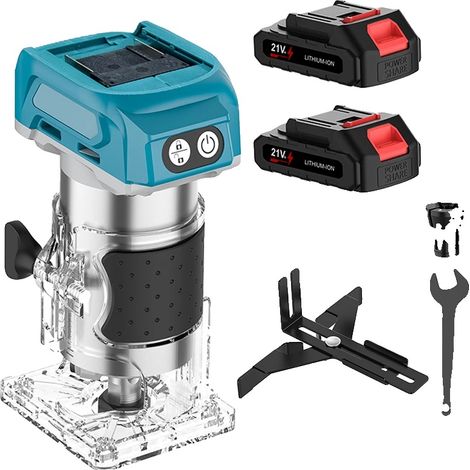 Tondeuse électrique à main, fonctionnement sans fil, moteur sans balais, Avec 2XBattery (1/2)