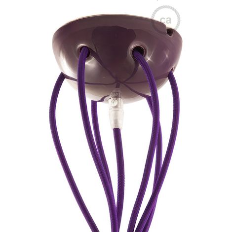 creative cables - Kit rosone in Ceramica a 7 Fori - Viola