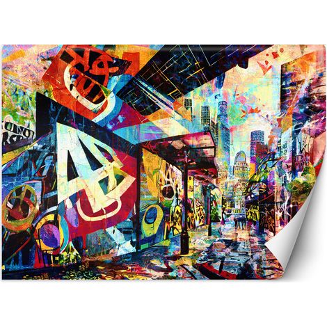 Fototapete Bunte Stadt 100x70 cm (1/5)