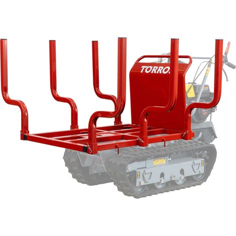 Torros – Châssis pour transport de bois – Compatible dumpers MRP600H et MRD600H – Supports réglables en hauteur – Inclinaison avec piston – MR600AH