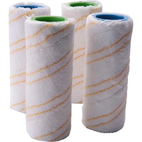Lot de 4 rouleaux de rechange jaunes pour nettoyeur de sols électrique Kärcher FC5, FC7, FC3 et FC3D (réf. 2.055-006.0). (1/5)