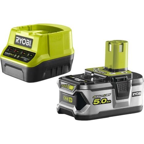 [JAMAIS UTILISÉ] Pack batterie RYOBI 18V One+ 5.0Ah LithiumPlus - 1 chargeur rapide 2.0Ah RC18120-150