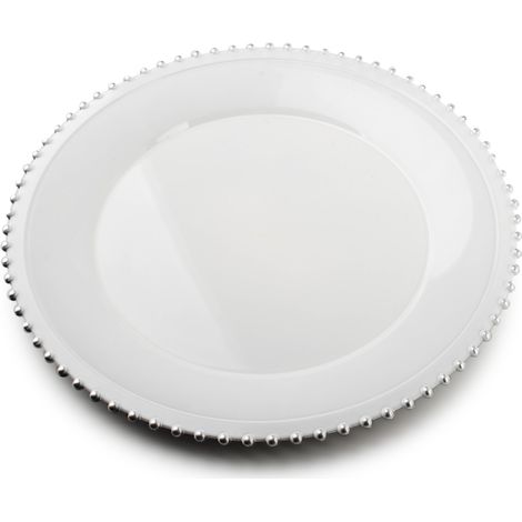 Plexiglasplatte 33xh2cm WEISS-SILBER