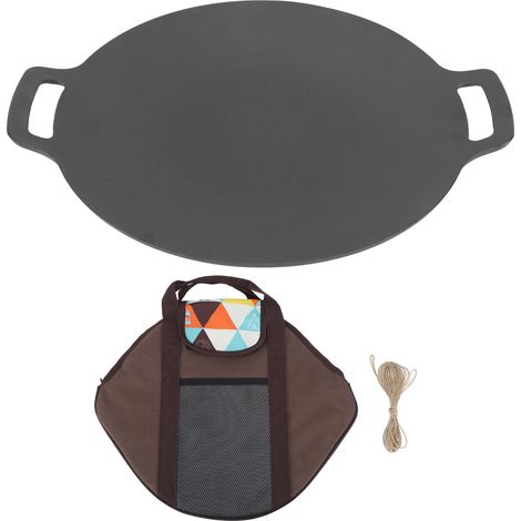 Grille ronde pour barbecue coréen, plaque de cuisson à induction pour maison et extérieur, diamètre 30 cm, avec sac de rangement. (1/5)