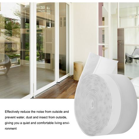 Bande d'étanchéité transparente autocollante de 5 m pour portes et fenêtres, isolation phonique et protection contre la poussière (45 mm) (1/5)