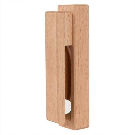 Porte-serviettes mural en bois auto-adhésif style rétro, idéal pour la salle de bain, la cuisine et la décoration intérieure. (1/5)