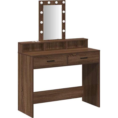 Maison Exclusive - Schminktisch mit Speicher Braun 100 x 41 x 140