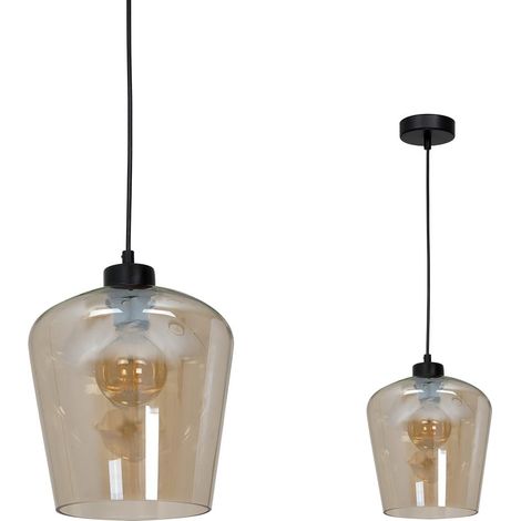 Suspension Santiago MLP6607 Milagro E27 60W verre ambré (1/4)