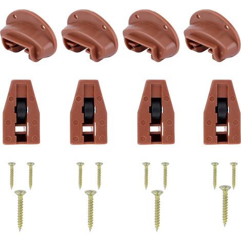 Kit de 4 Guides de Rail de Tiroir en Plastique, Pièces de Rechange Pratiques pour Tiroir à Montage Central Tiroir