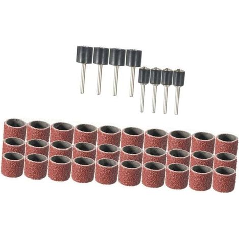 102 pièces Kit de Ponçage à Tambour Grain avec Mandrin pour Outils Rotatifs Accessoires de Meulage pour Bricolage et Travaux Manuels (1/5)