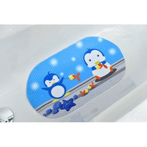 Fondo bañera estampado pingüino pvc poliester 69x39cm - enfantine - Tendance