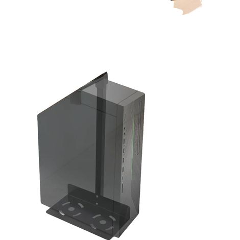 Supporto per case di computer da posizionare sotto la scrivania, portata 30 kg, regolazione in altezza da 5 a 53 cm, dimensioni 30 x 15 x 6 cm, materiale: acciaio laminato a freddo, montaggio a sospen (1/5)
