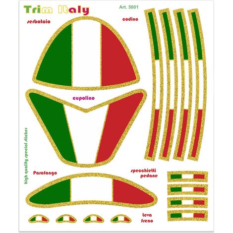 Adesivi Componibili Tricolore Italia (1/4)