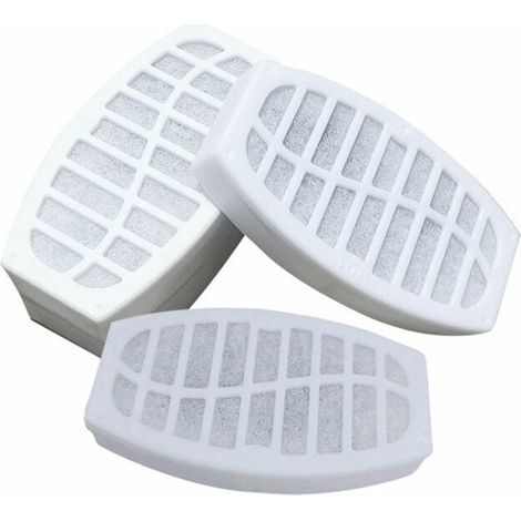 Filtre de Rechange pour Distributeur d Eau pour Animal Domestique - 8 x 4,5 x 1,5 cm - Charbon Actif et Coton - Lot de 4 (1/5)