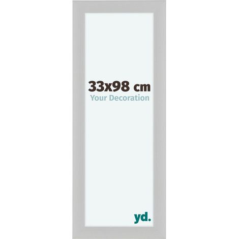 yd. - Cadre photo 33x98 - Blanc Grain de Bois - MDF - Como (1/5)