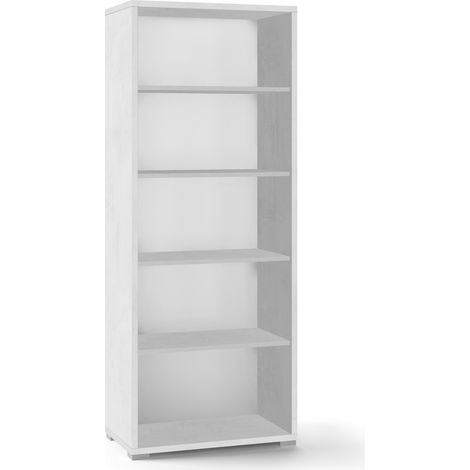 Mobile libreria a giorno multiuso moderna 5 vani Egua - Bianco (1/5)