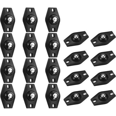 Lot de 20 mini roulettes pivotantes autocollantes, petites roulettes pour meubles, mini roulettes universelles autocollantes (1/5)