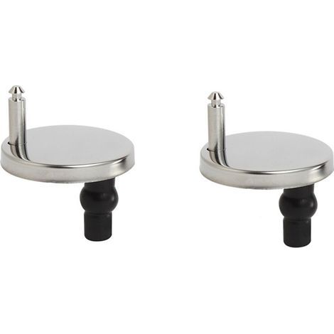Bisagras de asiento de inodoro de 2 piezas, bisagras de liberación rápida, fijaciones para bisagras de asiento de inodoro, con tornillos de goma de repuesto. (1/5)