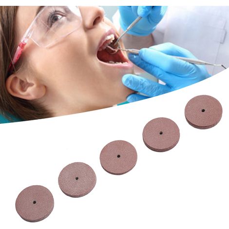 100 pièces Disque de Polissage en Caoutchouc pour Meuleuse Dentaire, Outil Prothèse et Mini Perceuse (1/4)