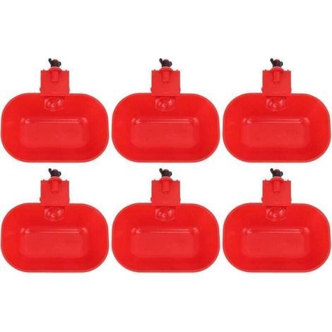 6 PCS Automatic Poultry Drinkers, Large Thickening ABS Drinker, Automatic Waterer for Chicken, Dog, Duck G1/8 Male Thread (1/4)