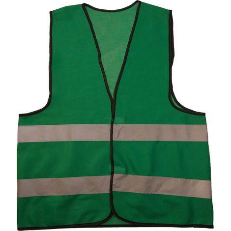 Gilet de Sécurité Haute Visibilité Chantier BTP Paysagisme Assainissement - Lot de 8 Gilets Réfléchissants Vert Fluo-lsw