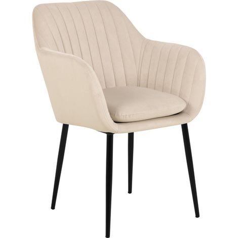 Silla Norsica 253, Crema, 83x57x61cm, Tapiz, Metálico