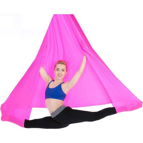 Yoga aérien Elasticity Hamac Yoga intérieur Anti-gravité en Soie, sans nœuds, Contient des Boucles et Une Corde testées et certifiées - 5-Fei Yu (1/5)
