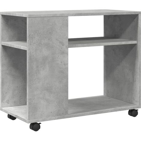 Maison Exclusive - Beistelltisch mit Rollen Betongrau 70x35x60 cm