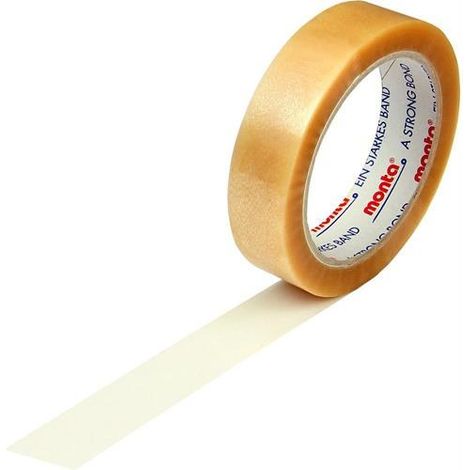 Klebeband monta 220 Breite 25mm Länge 66m S.54µ PVC transparent leise TRANSPAK (1/2)