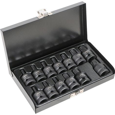 SET DE 13 PUNTAS DE IMPACTO DE ½" HEXAGONAL Y TORX  JBM52344 (1/4)