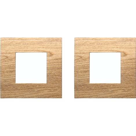 gloca Placche Plastica Compatibili Arké (2 Pezzi Legno Scuro, 2 Posti) (1/4)