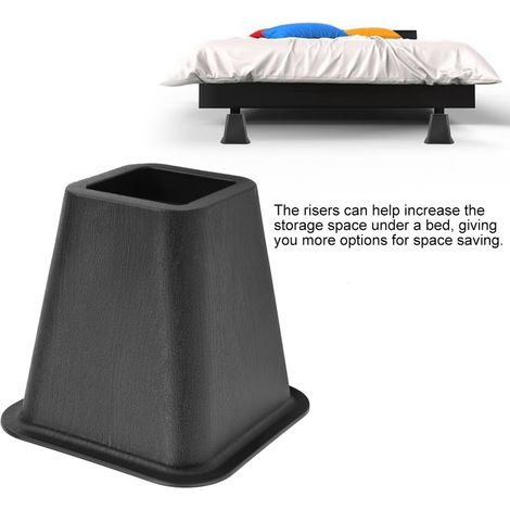 Eosnow Schwarze Mbelerhhungen im 4er-Set für Bett, Stuhl, Schreibtisch, Tisch
