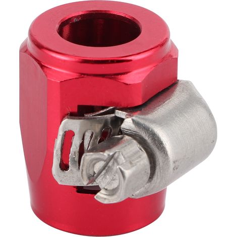Colliers de finition en alliage d'aluminium AN4 pour tuyaux de carburant/huile/diesel/gaz/air et eau - Rouge (1/5)