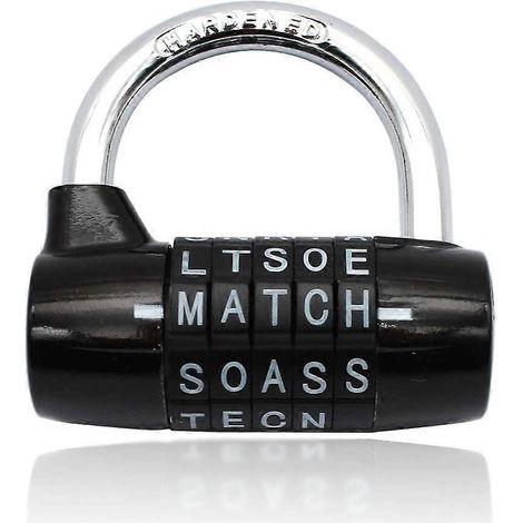 Cadenas à combinaison, étanche et antirouille (cadenas à 5 lettres) (1/5)