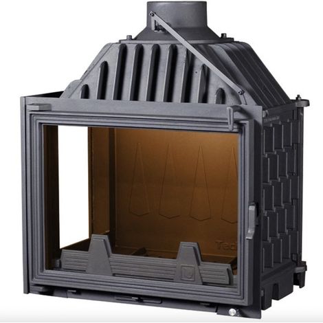Insert cheminée Charlotte - noir 13kW vitre à gauche (1/2)