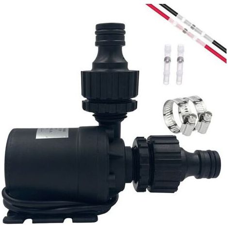 Pompe a Eau 12v, Mini Pompe à Eau Submersible Moteur Sans Balais 800l/h 5m, Pompes à Eau pour la Circulation de l'eau de la Piscine de Fontaine Solaire d'aquarium d'étang de Bassin (1/5)